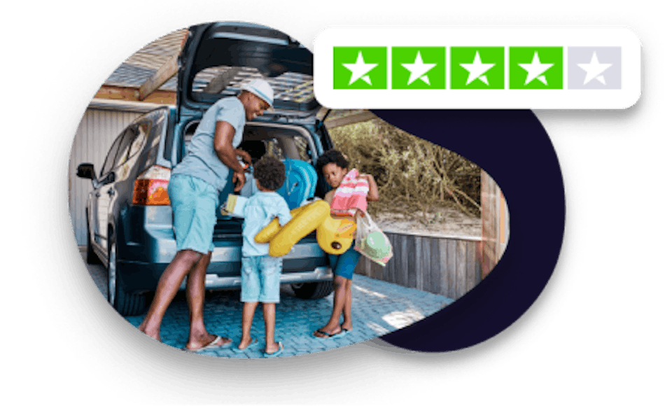 Family in car