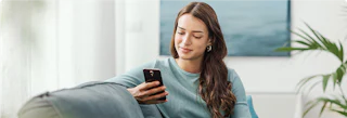 Woman looking at phone